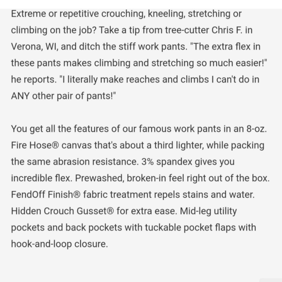 Duluth Trading Co Flex Fire Hose Cargo Work Pants Vintage Indigo 45507 40×34 - Picture 16 of 16